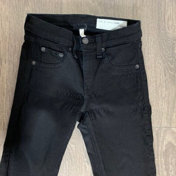 Rag & Bone Legging Skinny Jeans Blackout Denim Mid rise Stretch Size 25 - Picture 5 of 16